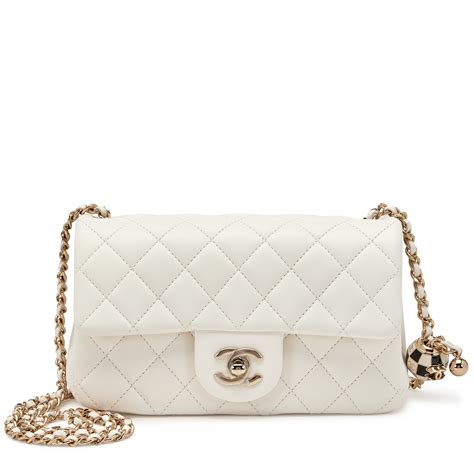 chanel bag white mini|chanel mini flap bag price.